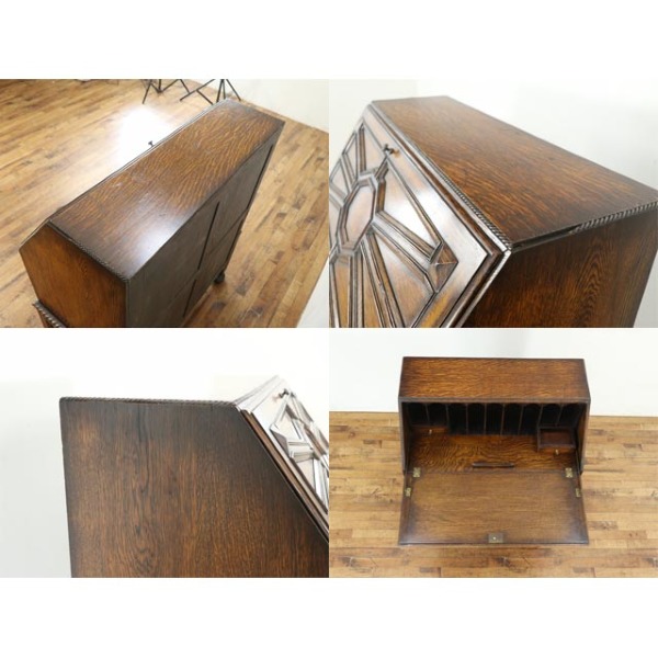 1920年頃 オーク材 イギリス アンティーク・ビューロー antique80782