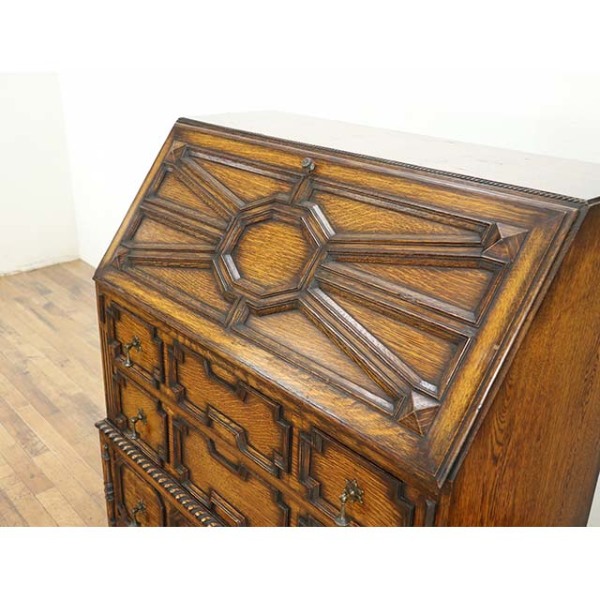 1920年頃 オーク材 イギリス アンティーク・ビューロー antique80782