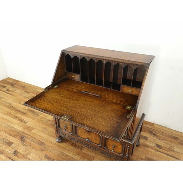 1920年頃 オーク材 イギリス アンティーク・ビューロー antique80782