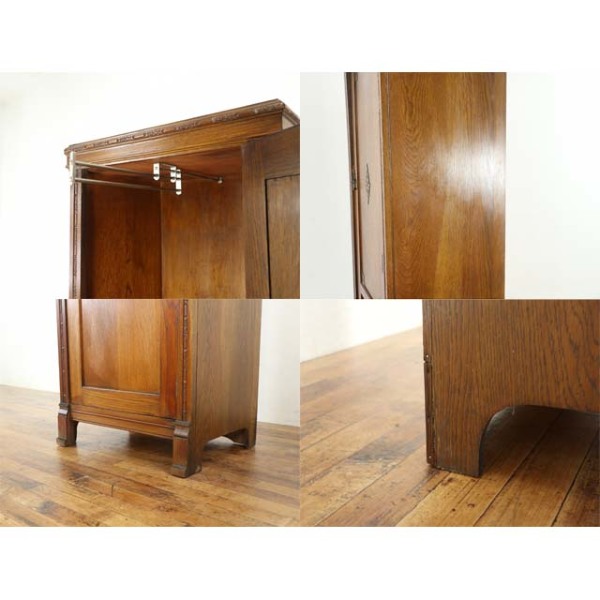 1930年頃 オーク材 イギリス アンティーク・ワードローブ antique80792