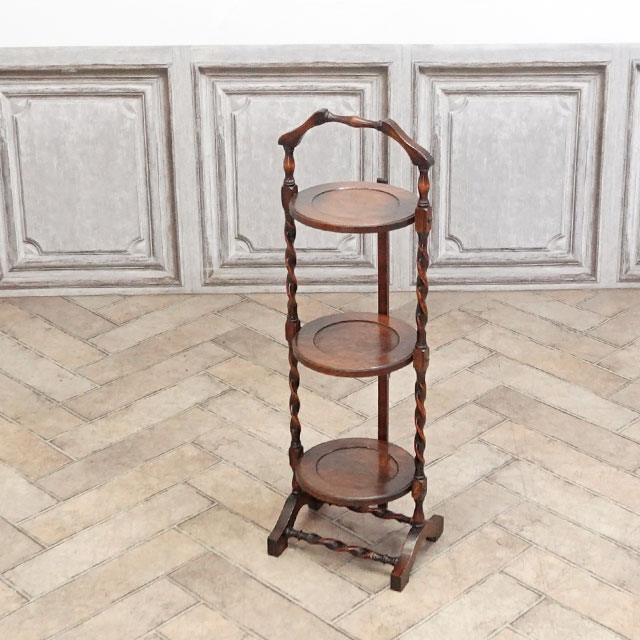 1920年頃 オーク材 イギリス アンティーク・ケーキスタンド