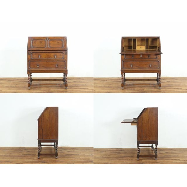 1920年頃 オーク材 イギリス アンティーク・ビューロー antique80840