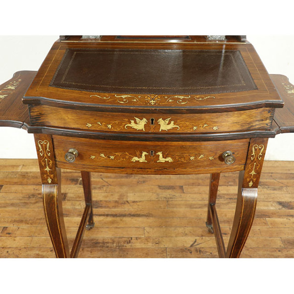 1910年頃 ローズウッド材 イギリス アンティーク・デスク antique80848