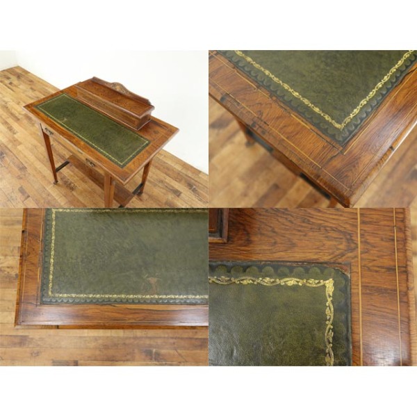 1910年頃 ローズウッド材 イギリス アンティーク・デスク antique80855