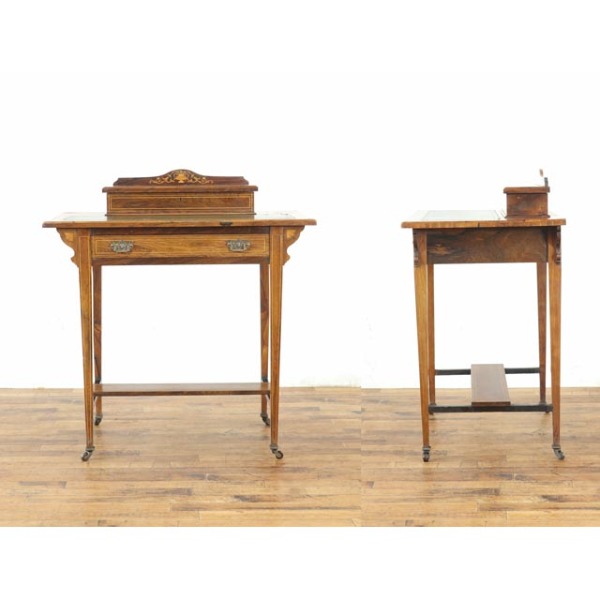 1910年頃 ローズウッド材 イギリス アンティーク・デスク antique80855