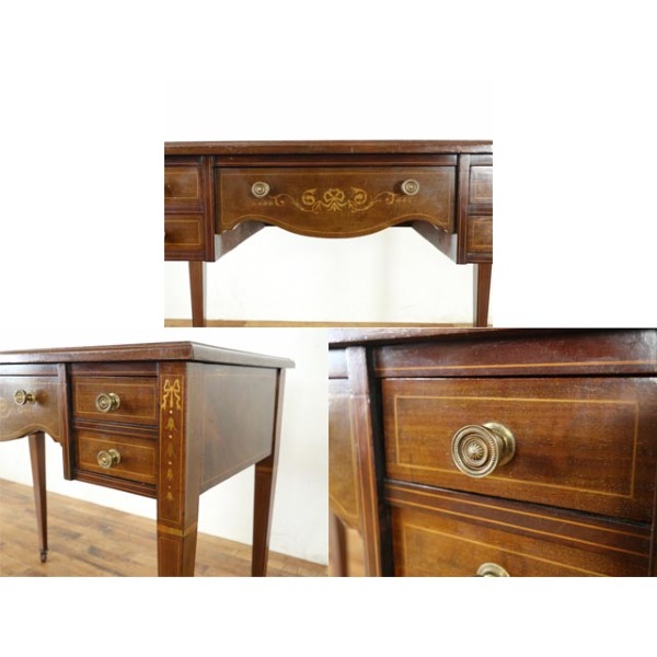 1910年頃 マホガニー材 イギリス アンティーク・デスク antique80858