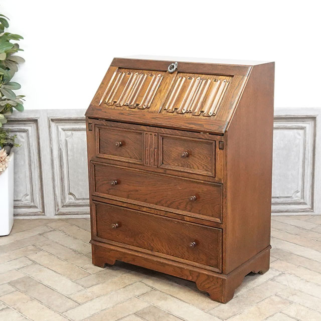 1940年頃 オーク材 イギリス アンティーク・ビューロー antique80869