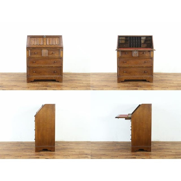 1940年頃 オーク材 イギリス アンティーク・ビューロー antique80869