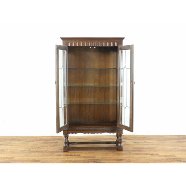 1940年頃 オーク材 イギリス アンティーク・ショーケース antique81012