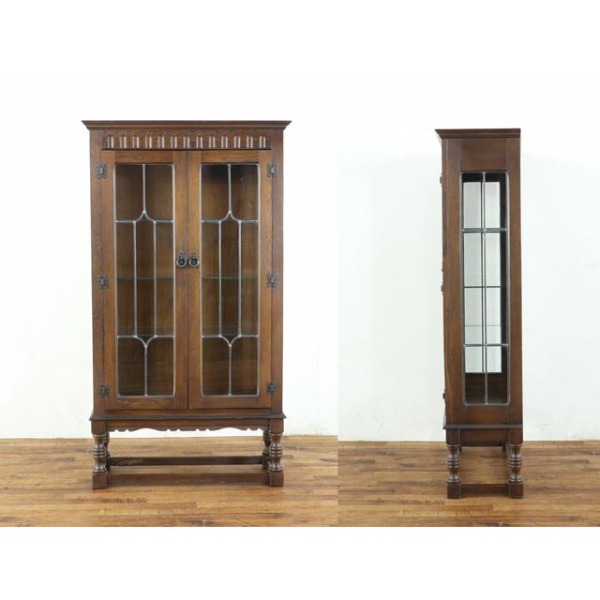 1940年頃 オーク材 イギリス アンティーク・ショーケース antique81012