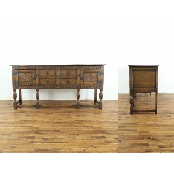 1940年頃 オーク材 イギリス アンティーク・サイドボード antique81081 1940年頃 オーク材 イギリス アンティーク・サイドボード antique81081