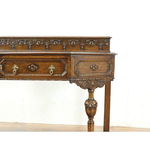 実家整理　イギリスアンティークのコンソール 1910年頃 オーク材 イギリス アンティーク・コンソール antique81082