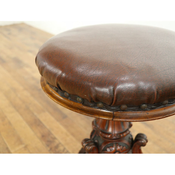 1910年頃 マホガニー材 イギリス アンティーク・スツール antique81108 1910年頃 マホガニー材 イギリス アンティーク・スツール antique81108
