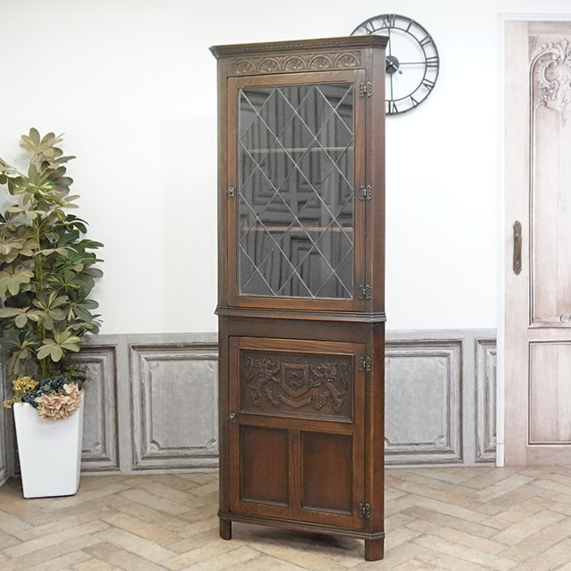 イギリス アンティーク家具 コーナーキャビネット 1930年頃 963A コーナーキャビネット | アンティーク家具,⭐First Antique | イギリス