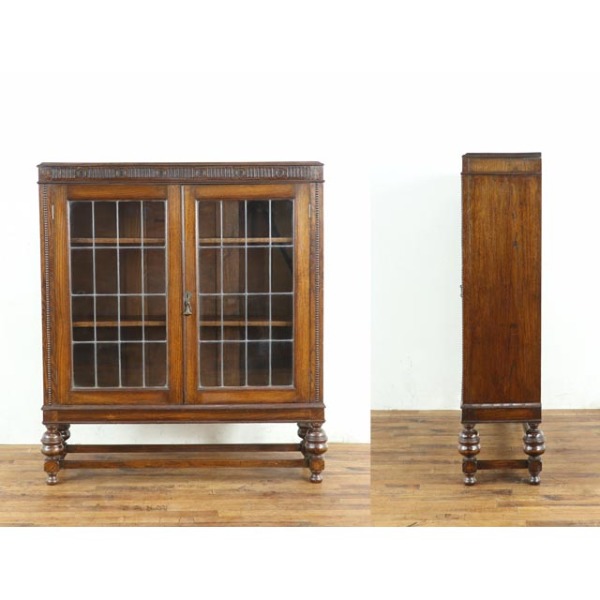 イギリス アンティーク家具 ブックケース 1950年頃 762A 1920年頃 オーク材 イギリス アンティーク・ブックケース antique81121