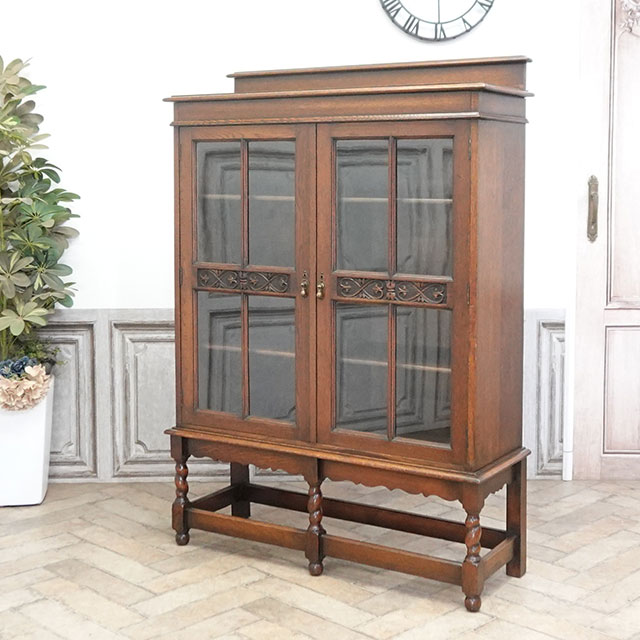 1950年代　アンティークブックストック。 1920年頃 オーク材 イギリス アンティーク・ブックケース antique81121