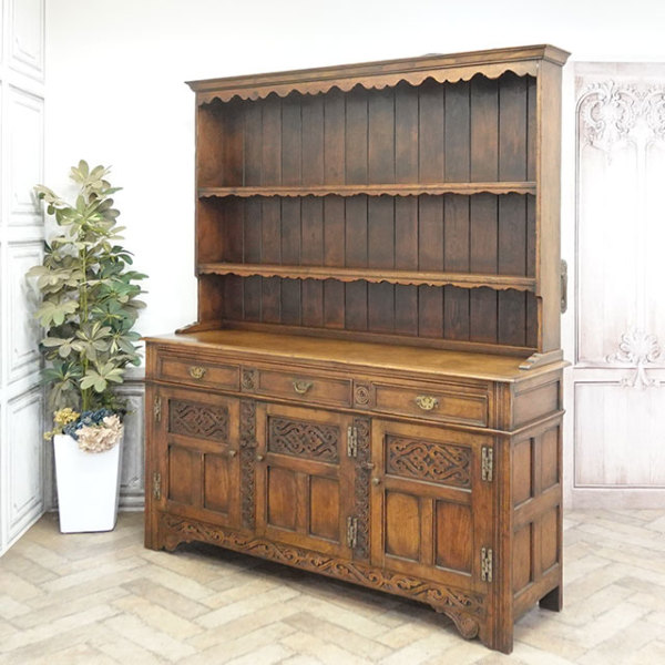 1930年頃 オーク材 イギリス アンティーク・カップボード antique81122
