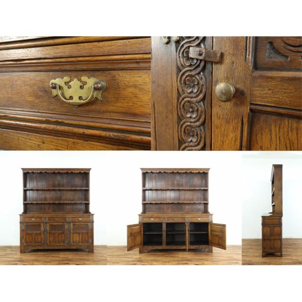 イギリス アンティーク 家具 カップボード 1930年頃 607A 1930年頃 オーク材 イギリス アンティーク・カップボード antique81122