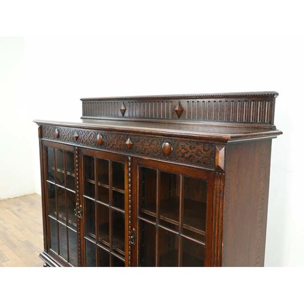 イギリス アンティーク家具 ブックケース 1950年頃 762A 1920年頃 オーク材 イギリス アンティーク・ブックケース antique81137
