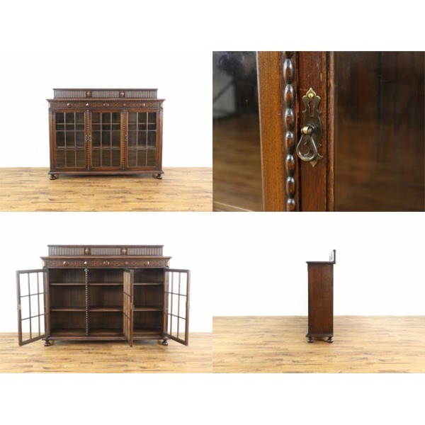 専用イギリスアンティークカタログ集　1845年　特大 1920年頃 オーク材 イギリス アンティーク・ブックケース antique81137