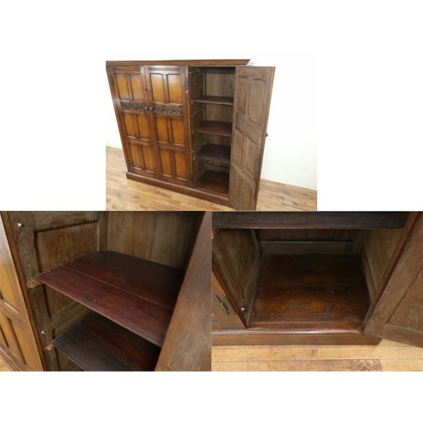 1940年頃 オーク材 イギリス アンティーク・ワードローブ antique81139