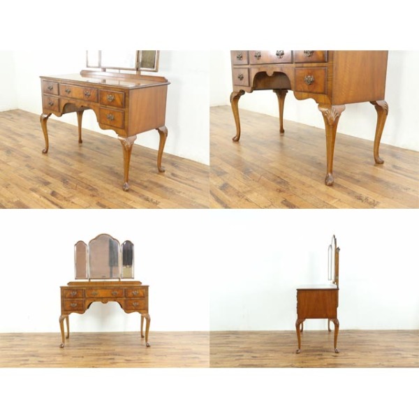 ドレッサー　家具　アンティーク 1950年頃 ウォールナット材 イギリス アンティーク・ドレッサー