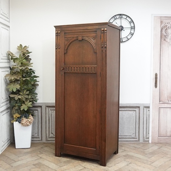 1940年頃 オーク材 イギリス アンティーク・ワードローブ antique81212