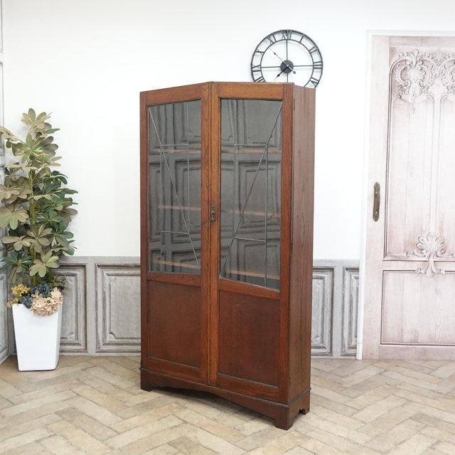 イギリス アンティーク家具 ブックケース キャビネット 1930年頃 042B 1930年頃 オーク材 イギリス アンティーク・ブックケース antique81262