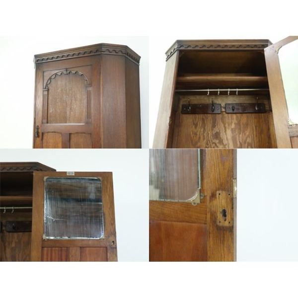 1930年頃 オーク材 イギリス アンティーク・ワードローブ antique81287