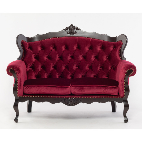 値下げ　2人掛けソファー【アンティーク調】 2人掛けソファ・アンティークテイスト E1166-2-5F280B 新着