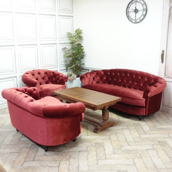 アンティークソファー 送料無料】 2人掛けソファ・アンティークテイスト NM2F410K 新着