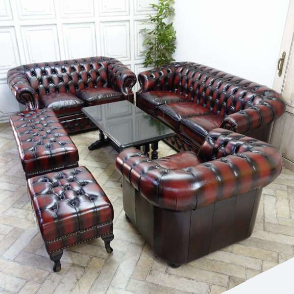 本革3人掛けソファ・アンティークテイスト SA-252 新着アンティーク