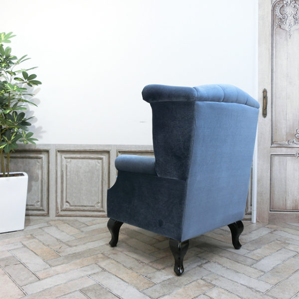 アンティーク サロンチェア ソファ ベルベット 1人掛け イギリス 店舗