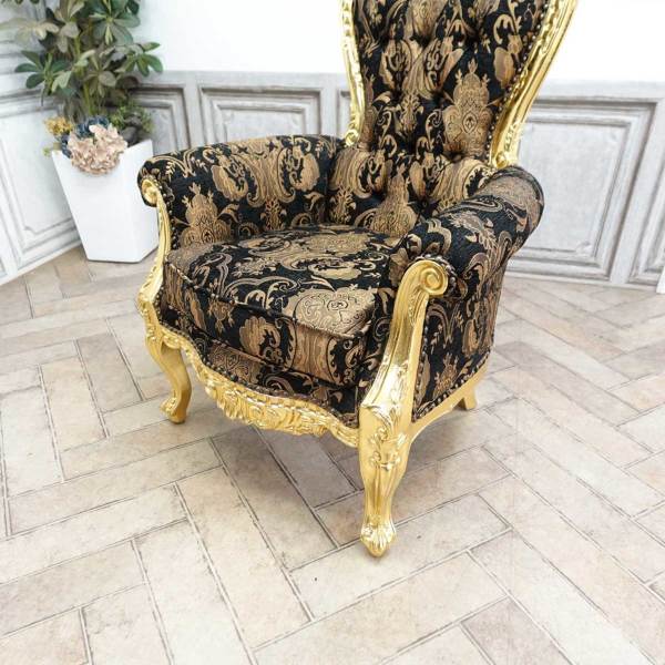 1人掛けソファ・アンティークテイスト ST1013-10F2B エレガント