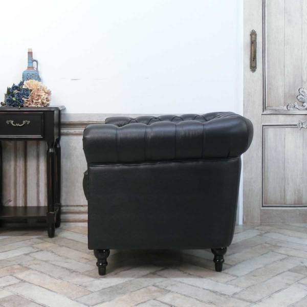 アンティーク調　家具 ソファ 1人掛けソファ チェスターフィールドソファ 1人掛け・アンティークテイスト VC1P32K