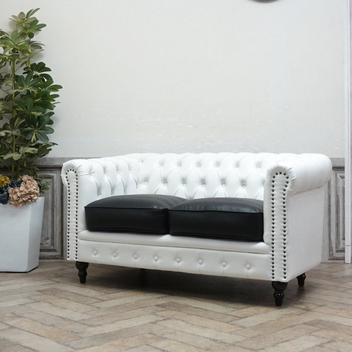 2人掛けソファ・アンティークテイスト VC2P65P32K 新着アンティーク