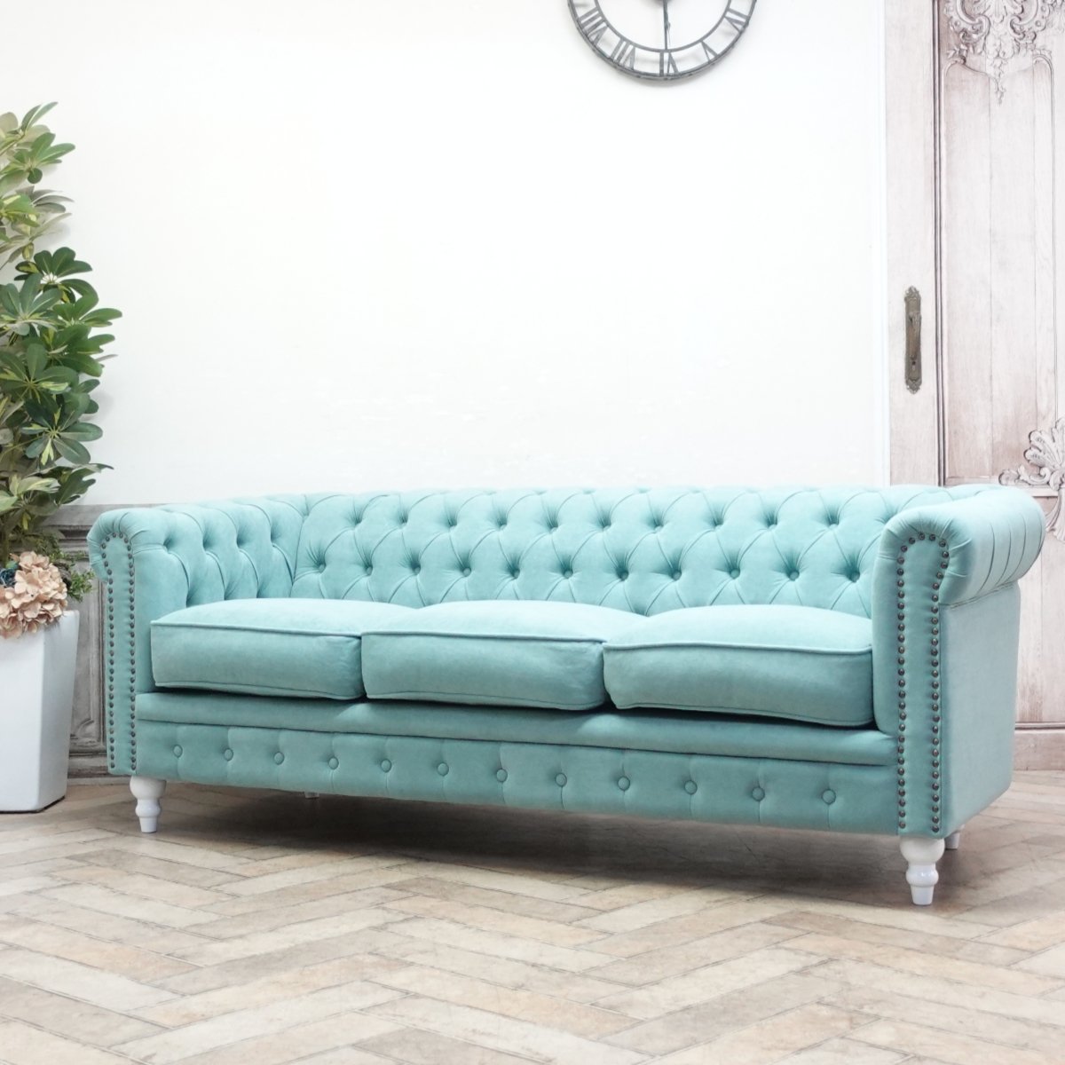 アンティーク 3人掛けソファ 楽天市場】ヴィンセント ソファー 店舗用 3人掛け 布製 3人掛けソファ